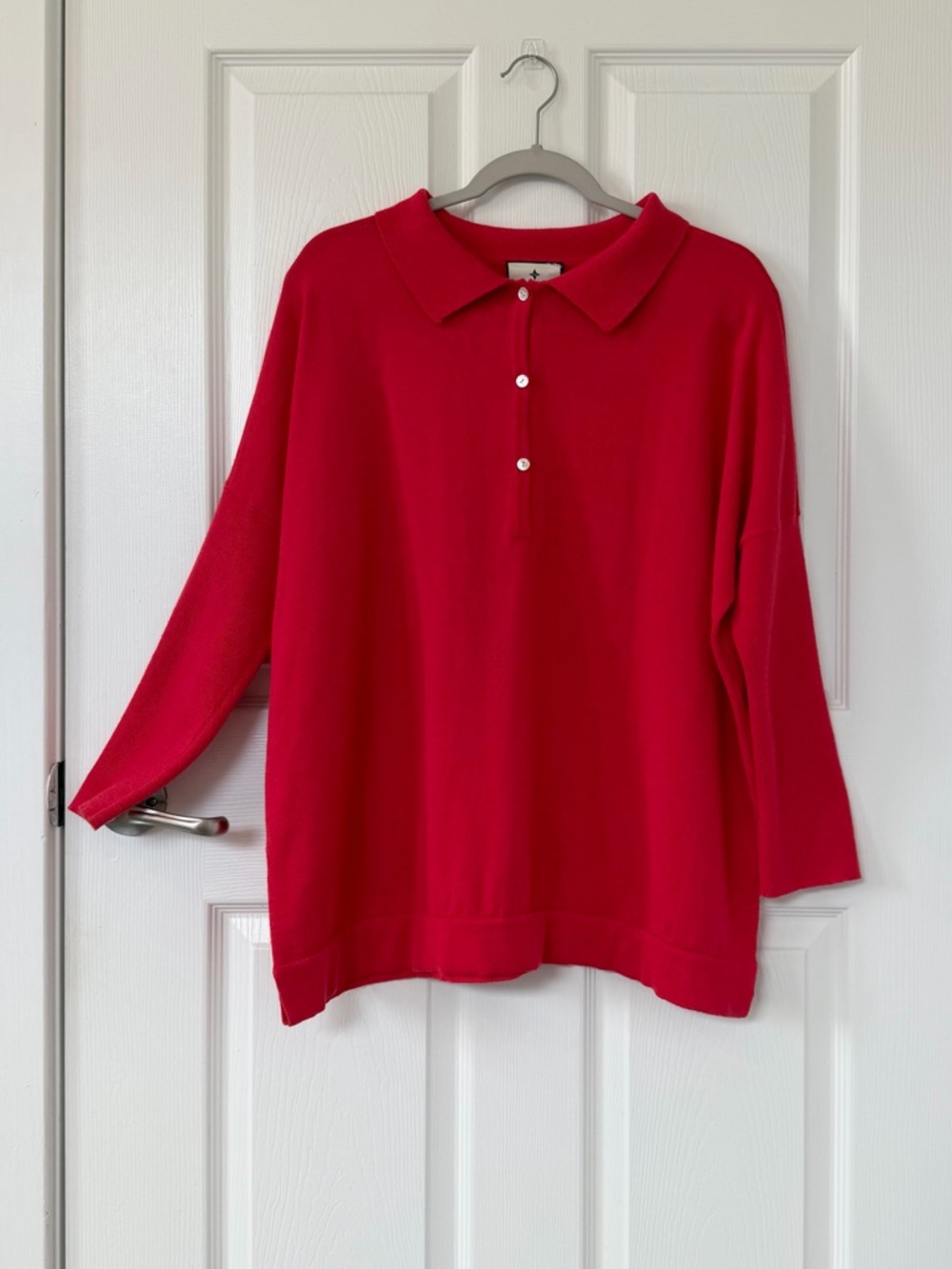 Tuckernuck Clayton Long Sleeve Knit Polo in Red Medium / Large - Picture 3 of 8